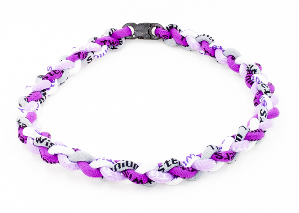 Braided Energy Necklace Purple / White / Gray / Pink