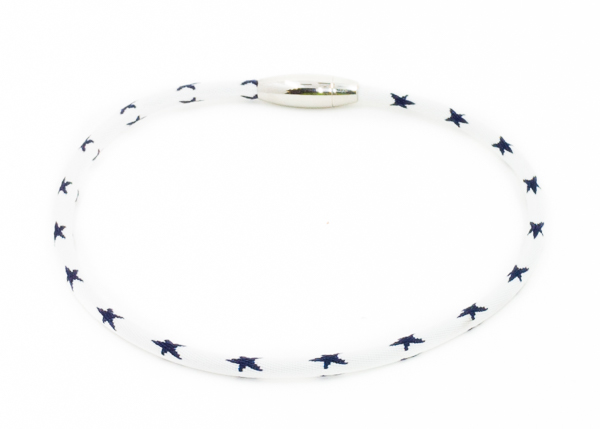 Braided Rope Necklace Navy Blue / Gray / White Stars » RallyRope